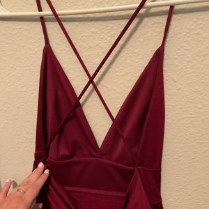 Crisscross open back knee length dress